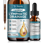 2Pack Liposomal Lymphatic Drainage Drops - 11 In 1 Organic Lymphatic Drainage Supplement with Burdock Root, Echinacea, Elderberry, Calendula, Cleavers Herb, Dandelion Supports Lymphatic Health 4 FL.OZ