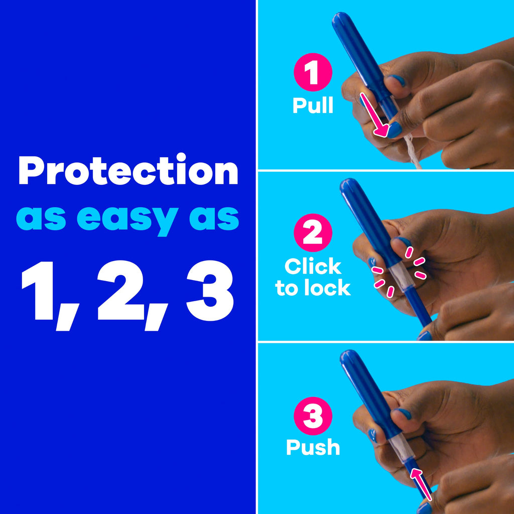 Tampax Compact Pearl Tampons for Women Multipack, with LeakGuard Braid & Extendable Applicator, Super/Super Plus Absorbency, Compact Extendable Applicator, Unscented, 30 Count