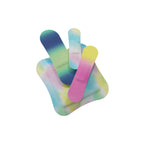 Welly Bandages | Adhesive Flexible Fabric Bravery Badges | Assorted Shapes for Minor Cuts, Scrapes, and Wounds | Colorful and Fun First Aid Tin | Colorwash Tie Dye Patterns - 48 Count