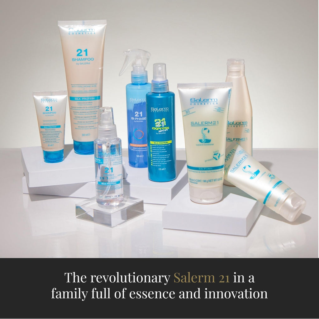 SALERM - 21 Jasmine and Amber - 200 ml - Leave-In Mask and Conditioner - with Silk Proteins - Anti-Frizz - Split Ends Repair - Deep Hydration
