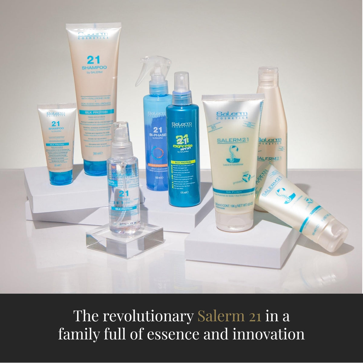 SALERM - 21 Jasmine and Amber - 200 ml - Leave-In Mask and Conditioner - with Silk Proteins - Anti-Frizz - Split Ends Repair - Deep Hydration