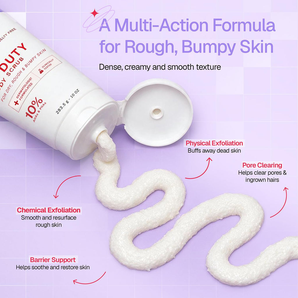 DERMAdoctor KP Bump Eraser Body Scrub, 10% AHAs + PHAs, Rough & Bumpy Skin