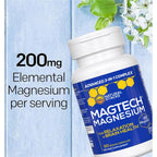 MagTech Magnesium Complex Glycinate, L-Threonate and Taurate, 90 Capsules | Advanced 3 in 1 200mg Chelated Triple Blend w/ Magtein - Supports Relaxation & Brain Health for Women & Men - Natural Stacks