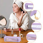 Stylish small clear makeup bag in PU leather, perfect for organizing cosmetics. Verified by CuratCart for quality assurance.