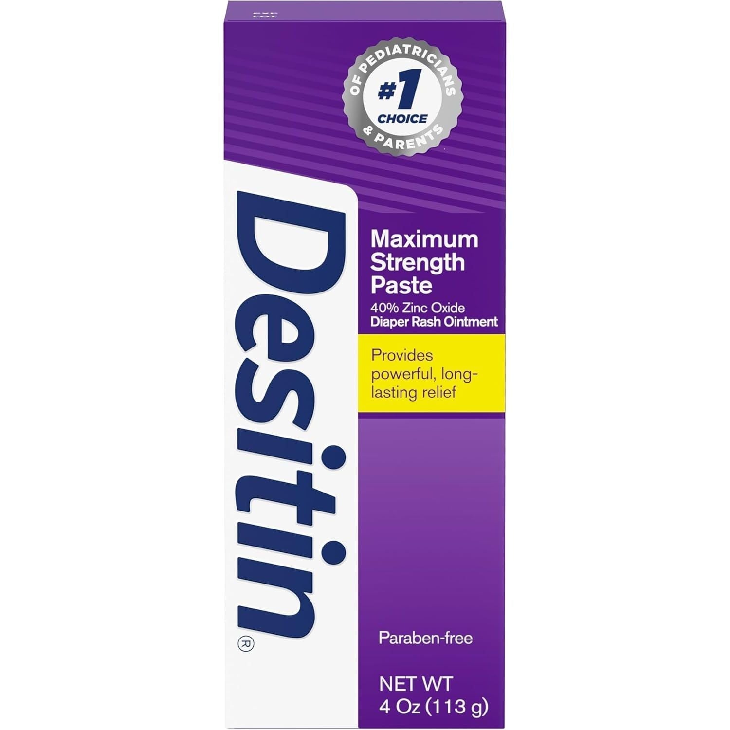 Buy now Desitin Maximum Strength Baby Diaper Rash Cream, 40% Zinc Oxide, Hypoallergenic No Added Parabens & Dyes, Protects & Relieves Baby’s Skin for Up to 12 Hours, Prevents Diaper Rash, 4.8 oz Tube 4 Ounce (Pack of 1) Maximum Strength at indiglob india