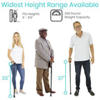 Buy now Vive Folding Cane - Foldable Walking Cane for Men, Women - Fold-up, Collapsible, Lightweight, Adjustable, Portable Hand Walking Stick - Balancing Mobility Aid - Comfortable Ergonomic Handle at indiglob india