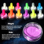 Glow in The Dark Pigment Powder,12 Colors Luminous Iridescent Acrylic Nail