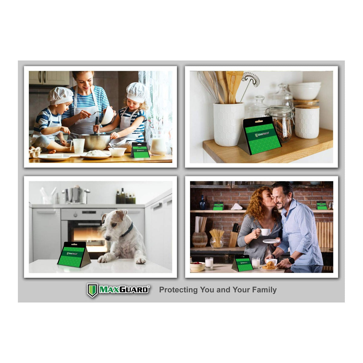 MaxGuard Pantry Moth Traps (4 Traps Trial Pack) Extra Strength Pheromones | Non-Toxic Sticky Glue Trap for Food and Cupboard Moths in Your Kitchen | Trap and Kill Seed Grain Flour Meal Moths |