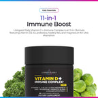 Livingood Daily 4000 iu Vitamin D3 K2 Magnesium Supplement, 60 Capsules | 11-in-1 Immune Complex, Vitamins A, E, D, K, Zinc, Magnesium, Probiotics, Healthy Fats, Ultra-Absorption Formula, Made in USA