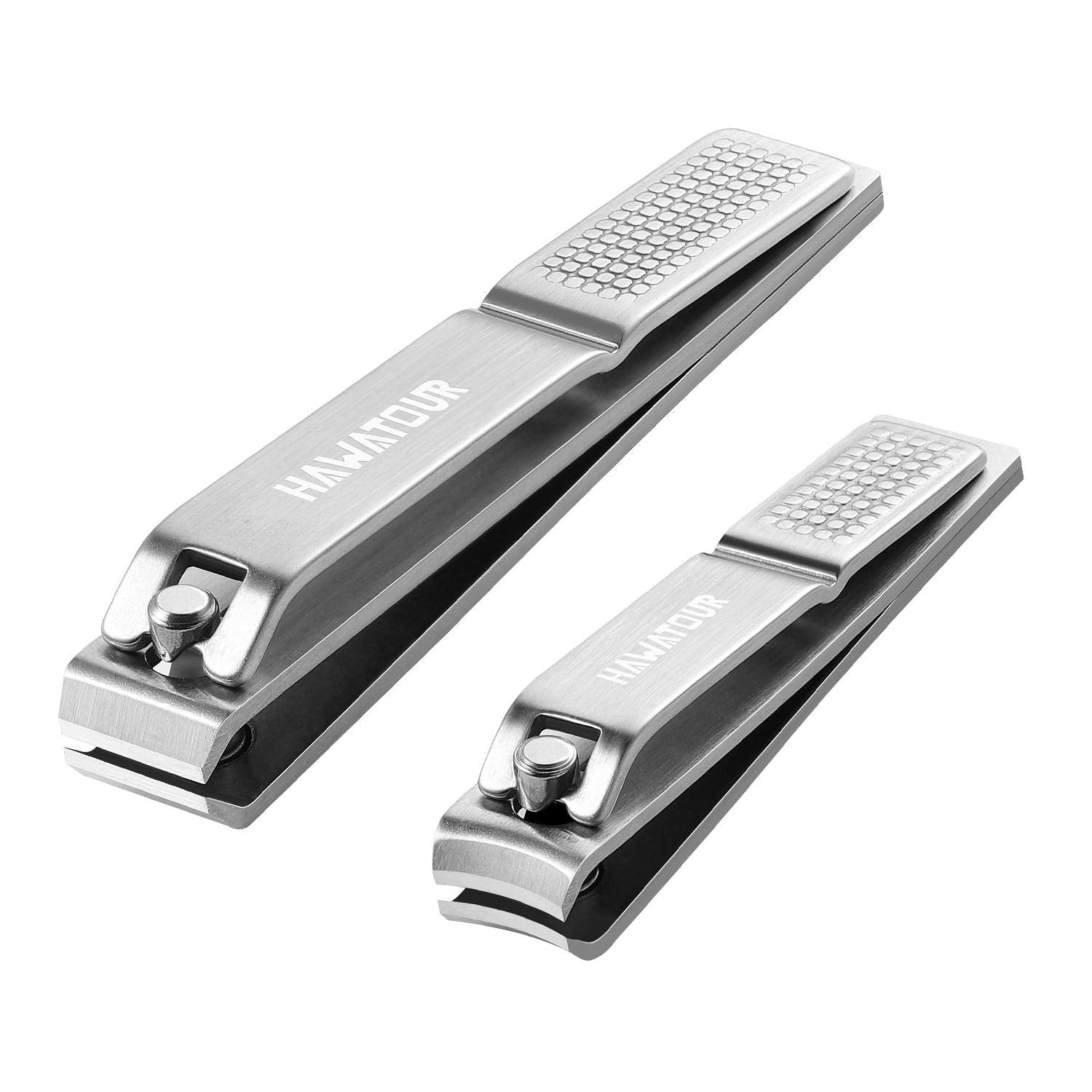 Nail Clippers Set with Visibly Tin Case, Black | Ultra Sharp, Sturdy Fingernail and Toenail Clipper Cutters