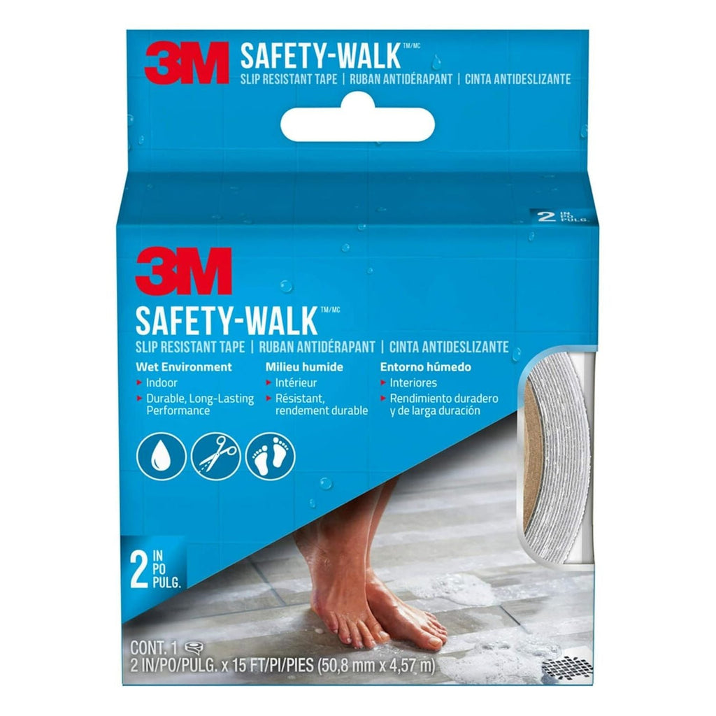 Buy now 3M Safety-Walk Slip Resistant Tape, 2 in x 15 ft, Anti Slip Clear Tape, Ideal For Slippery & Wet Conditions, Self-Adhesive Backing, Quick & Easy Application, Durable & Long-Lasting (220C-R2X180) 2 Inch Clear at indiglob india