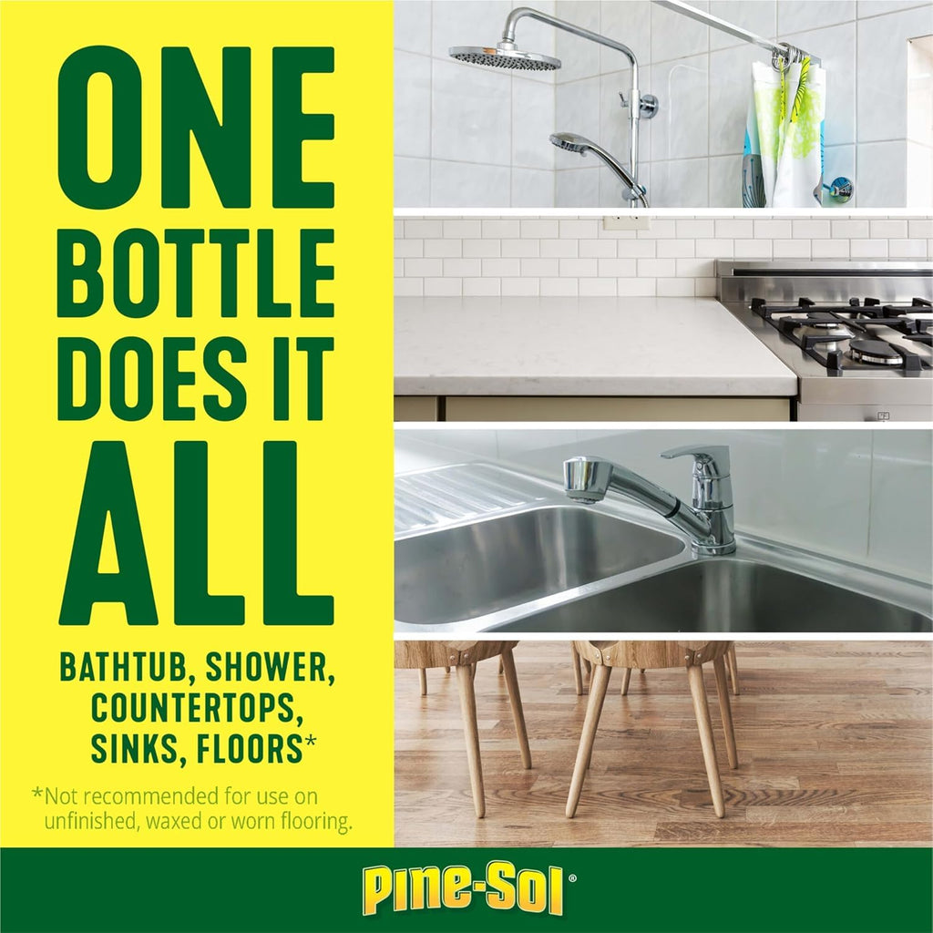 Pine-Sol Multi-Surface Cleaner, Floor Cleaner, Lemon, 96 Fluid Ounces