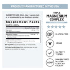 NatureWise Triple Magnesium Complex - Chelated - High Absorption Magnesium Glycinate + Malate + Citrate for Muscle Nerve & Sleep Support - Vegan 90 Capsules