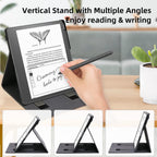 Buy now WALNEW Flip Case for 10.2-inch Kindle Scribe 2024/2022 Released, Two Hand Straps and Vertical Multi-Viewing Stand Cover with Auto Wake/Sleep for 10.2” Amazon Kindle Scribe E-Reader(Gray) at indiglob india