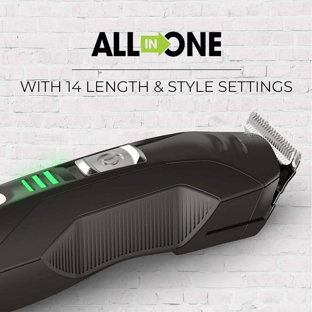 Buy now Remington All-in-One Grooming Kit, Lithium Powered, 8 Piece Set with Trimmer, Men's Shaver, Clippers, Beard and Stubble Combs, PG6025, Black at indiglob india