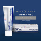 Antimicrobial Silver Gel By GeriCare| Wound Care Cream For Cuts Scrapes Minor Burns| Natural Topical Skin Healing Ointment| 55PPM Colloidal Silver Gel For Wound Dressing |Long-Lasting Protection|1.5oz