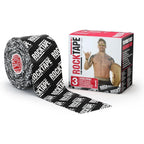 Buy now RockTape Extra Sticky 2" x 16.4' Kinesiology Tape (Logo,Black), Athletic Tape for Muscle Pain Relief, Injury Recovery, Microscopic Skin Lifting & Decompression, Sweat & Water Resistant, Hypoallergenic at indiglob india