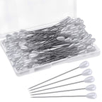 220p Corsage Pins, Boutonniere Pins, Boutineer Pin, White Pearl Pins, Wedding Bouquet Pins for Jewelry, Flower DIY Crafts