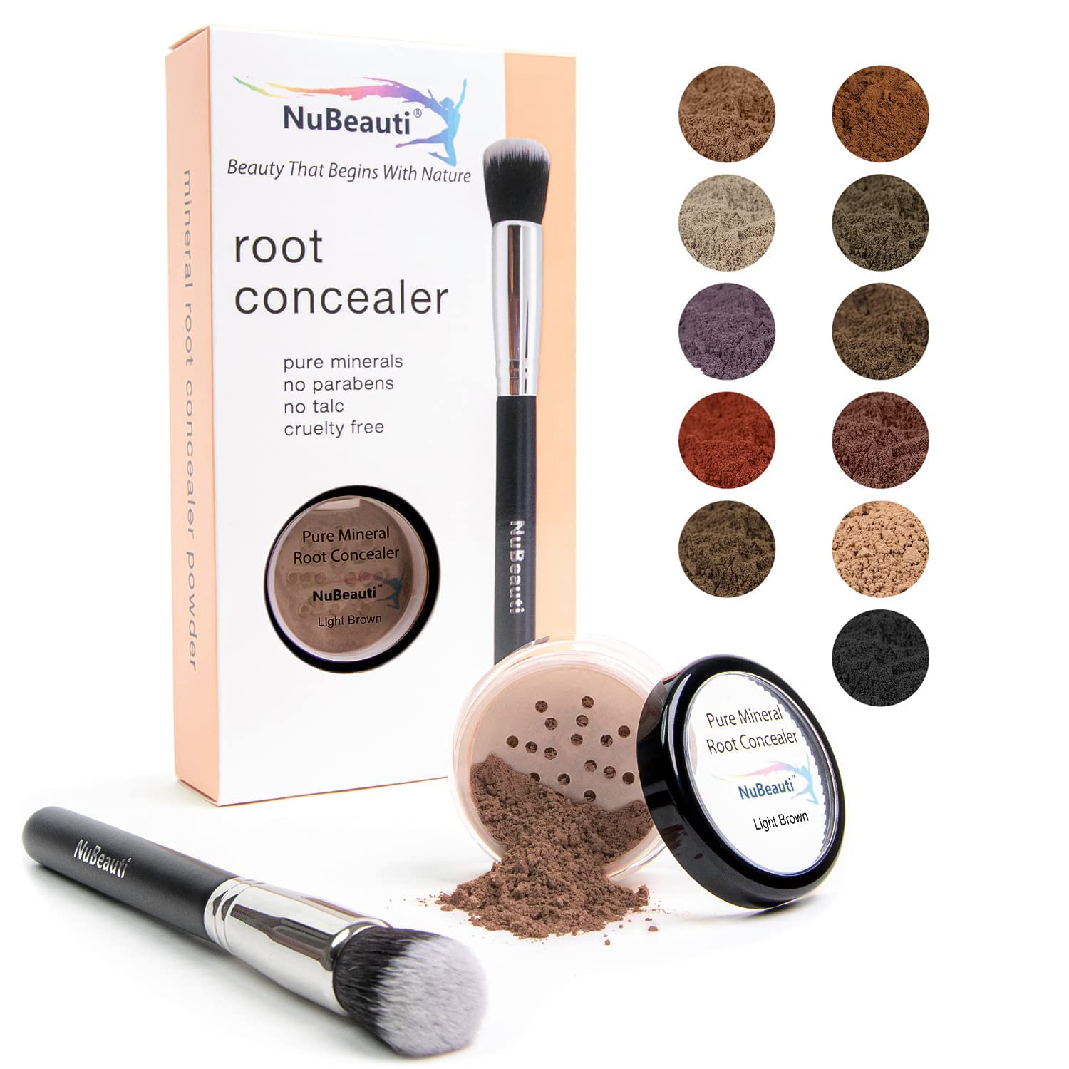 Buy now Hair Root Touch Up Powder - Darkest Brown - 11 True-to-Nature Root Concealer Shades - Longer-Lasting, Easy Hairline Shading with Clean Ingredients - With Brush Light Brown With Brush at indiglob india