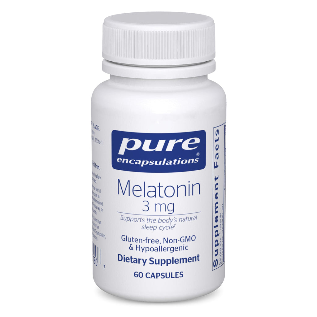 Pure Encapsulations Melatonin 3 mg, 30 Capsules | Antioxidant Supplement to Support Natural Sleeping and Relief of Occasional Sleeplessness, for Natural Sleep Support*
