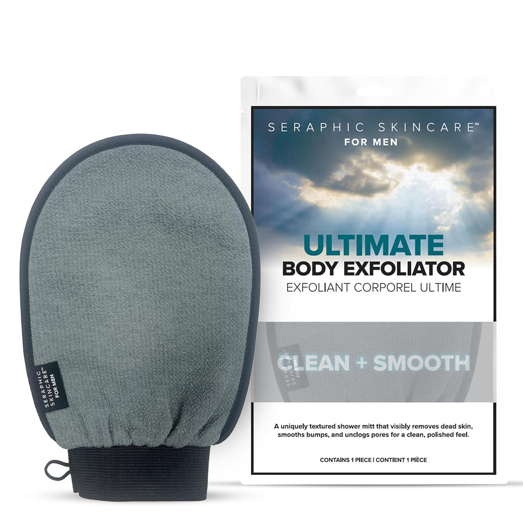 Buy now Seraphic Skincare (Original) Premium Exfoliating Mitt for Body (1pc) â€“ 100% Vegan Viscose Traditional Body Scrub Glove Kessa Korean Washcloth â€“ Body Exfoliator for Self-Tan Removal & Keratosis Pilaris at indiglob india