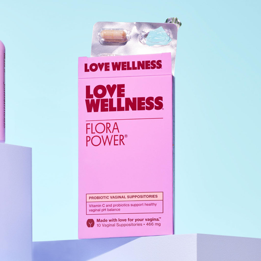 Love Wellness Flora Power | Vaginal Probiotic Suppositories | 10 Count