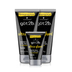 Got2B Ultra Glued Hair Gel, Extra Strong Hold, 6 Fl Oz + 1.25 Fl Oz | Locks styles in place, Non-sticky no-flake formula, Travel size included, For vertical spikes, Alpha XTR technology