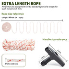 3 Pack, 10 ft x 9/64" (3.5mm) Pull Cord Rope with Handle