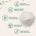 Magnesium Glycinate Powder, 12oz (56 Servings) | Sweet Peach Ring Flavored | Sleep, Muscle, Heart & Nerve Health Support* | Chelated Magnesium Supplement | Non-GMO, Vegan, Sugar Free