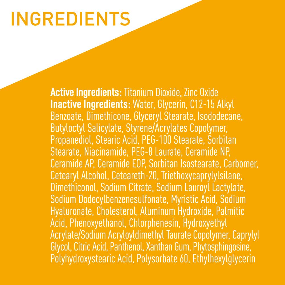 Buy now CeraVe 100% Mineral Sunscreen SPF 30, Face sunscreen With Zinc Oxide & Titanium Dioxide, Hyaluronic Acid + Niacinamide + Ceramides, Oil Free, Travel Size 2.5 oz at indiglob india