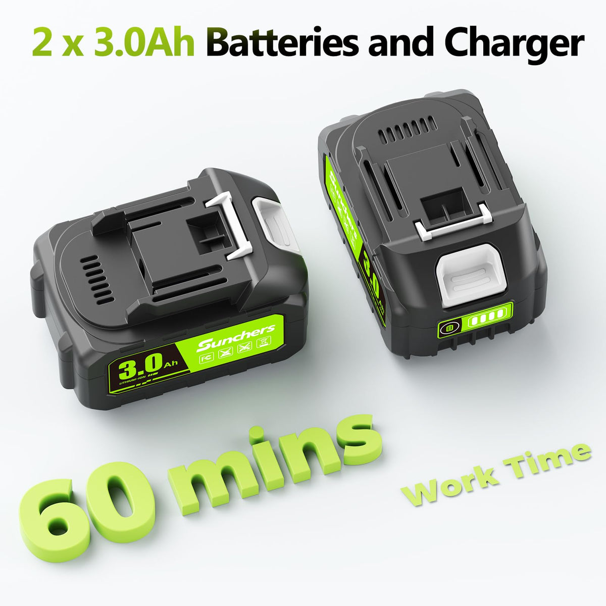 Electric Leaf Blower Cordless 750CFM 250MPH with 3.0Ah Battery and Charger