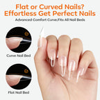 Modelones offers 360pcs of short almond nail tips, suitable for flat or curved nail beds. Verified by CuratCart.
