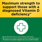 Nature Made Vitamin D3 10000 IU (250 mcg) Maximum Strength, 60 Softgels | Vitamin D Supplement for Immune, Bone, Teeth and Muscle Health Support, 60 Day Supply
