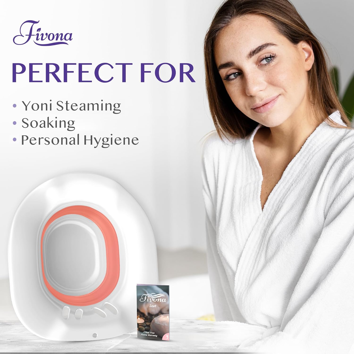 Buy now Fivona Sitz Bath for Toilet Seat Postpartum and Hemorrhoids Care - Yoni Steam Seat - Foldable Basin for Epsom Salt Soak - Portable Bidet BPA Free Temperature Resistant - Universal Fit - Pink at indiglob india