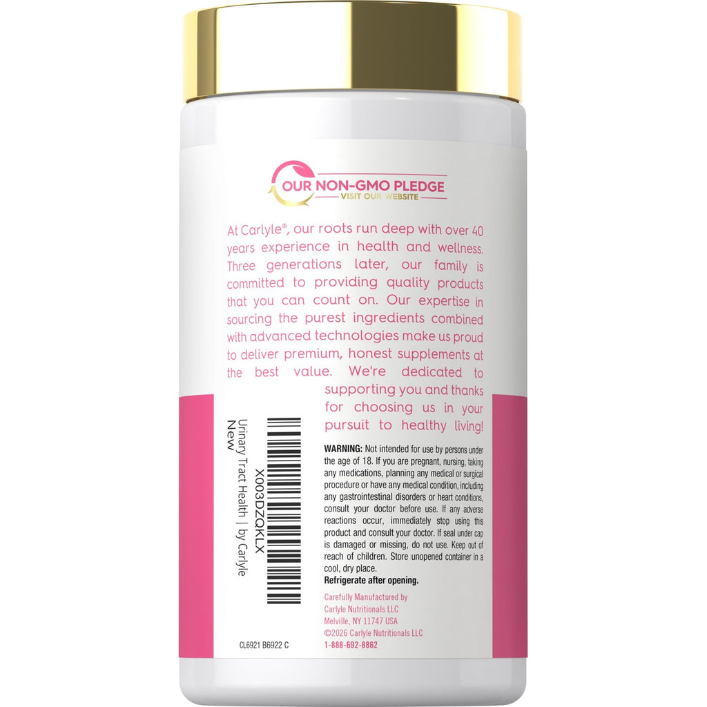 Carlyle Urinary Tract Health for Women | 120 Capsules | Relief for Women