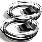 3 Inch Tumbler Lid Replacement Compatible with Swig 12oz / 14oz Wine Tumbler & Other Tumbler with Approx. 3 Inch / 75-76 mm Cup Opening - Spill Proof Clear Lid for Stemless Wine Cup