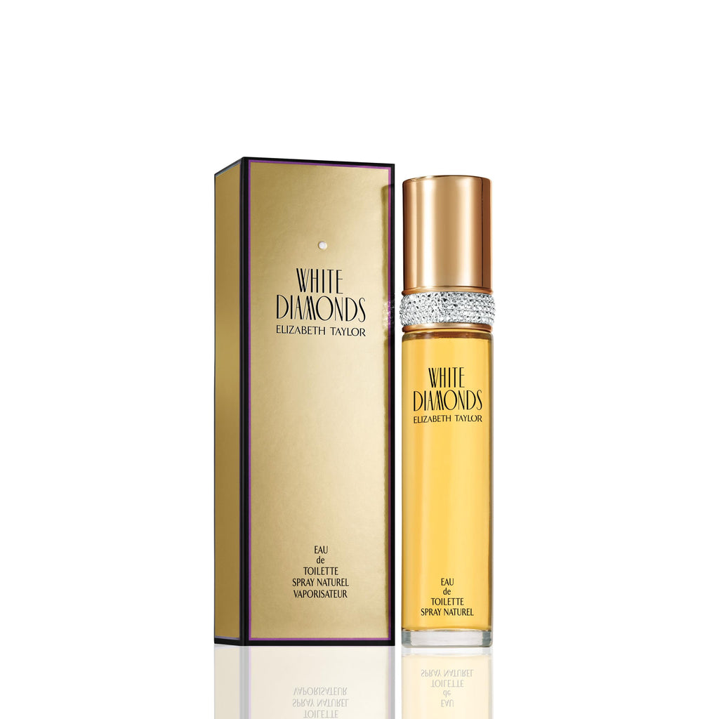 Elizabeth Taylor White Diamonds Eau de Toilette for Women, 3.3 fl oz | Women's floral chypre eau de toilette. Perfume with notes of lily, neroli, warm amber, and sandalwood.