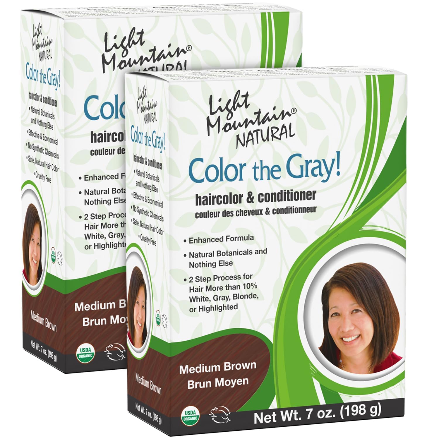 Buy now Light Mountain Henna Hair Color & Conditioner, Color the Gray - Dark Brown Hair Dye for Men/Women, 2-Step Chemical-Free, Semi-Permanent Hair Color for White, Gray, and Blonde Hair, 7 Oz (Pack of 2) 7 Ounce (Pack of 2) Brown at indiglob india