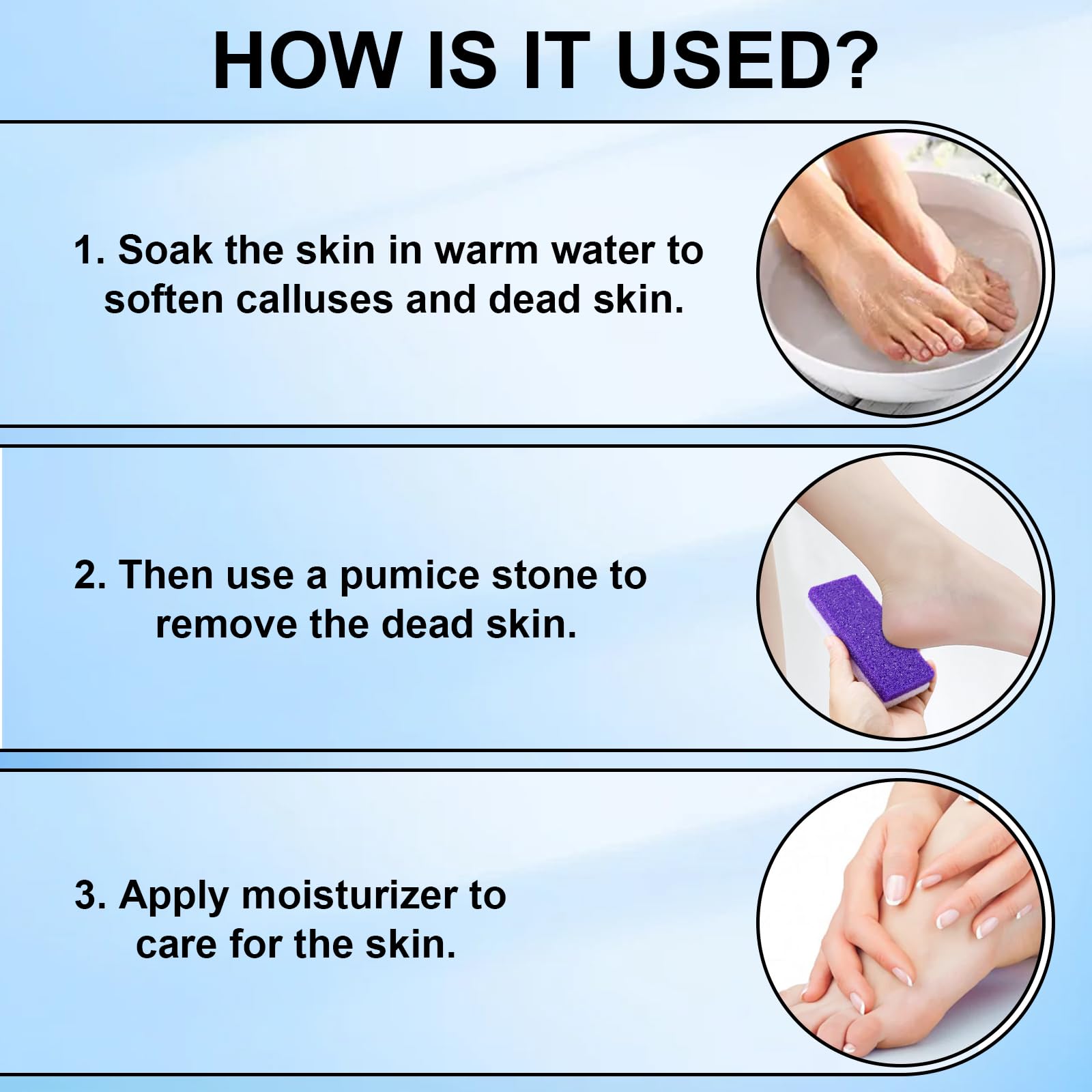 Foot Pumice Stone 4 Pack Pedicure Stone for Feet (Purple) | for Feet Callus Remover and Scrubber Double Sided Pedicure Foot Pumice Stone for Feet and Heels Callus and Dead Skins