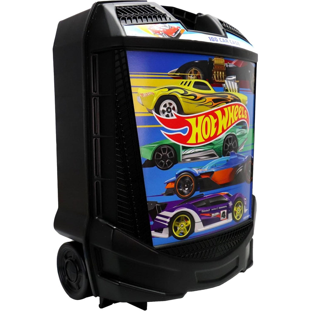 Buy now Hot Wheels 100-Car Storage Case – Large Capacity Organizer for 1:64 Die-Cast Vehicles with Handle and Latch, Durable Portable Carrying Case for Kids, Travel, and Toy Car Collectors at indiglob india