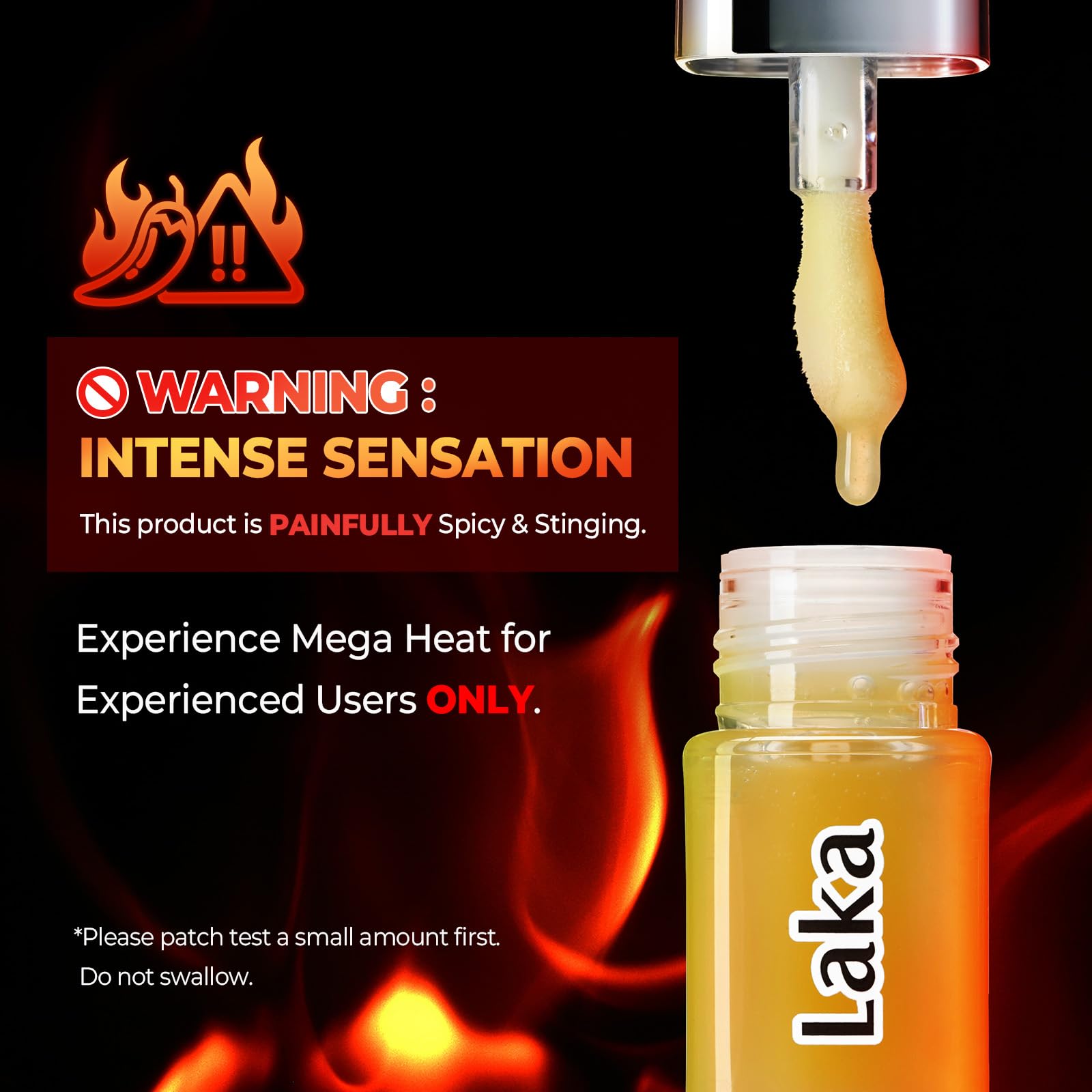 Laka Spicy Lip Plumper - Maximum Extra Strength (For Experienced Users) | Clear Glass-like High-Shine Lip Gloss | Lip Volumizer Serum, Non-Sticky | K-Beauty, 0.14oz