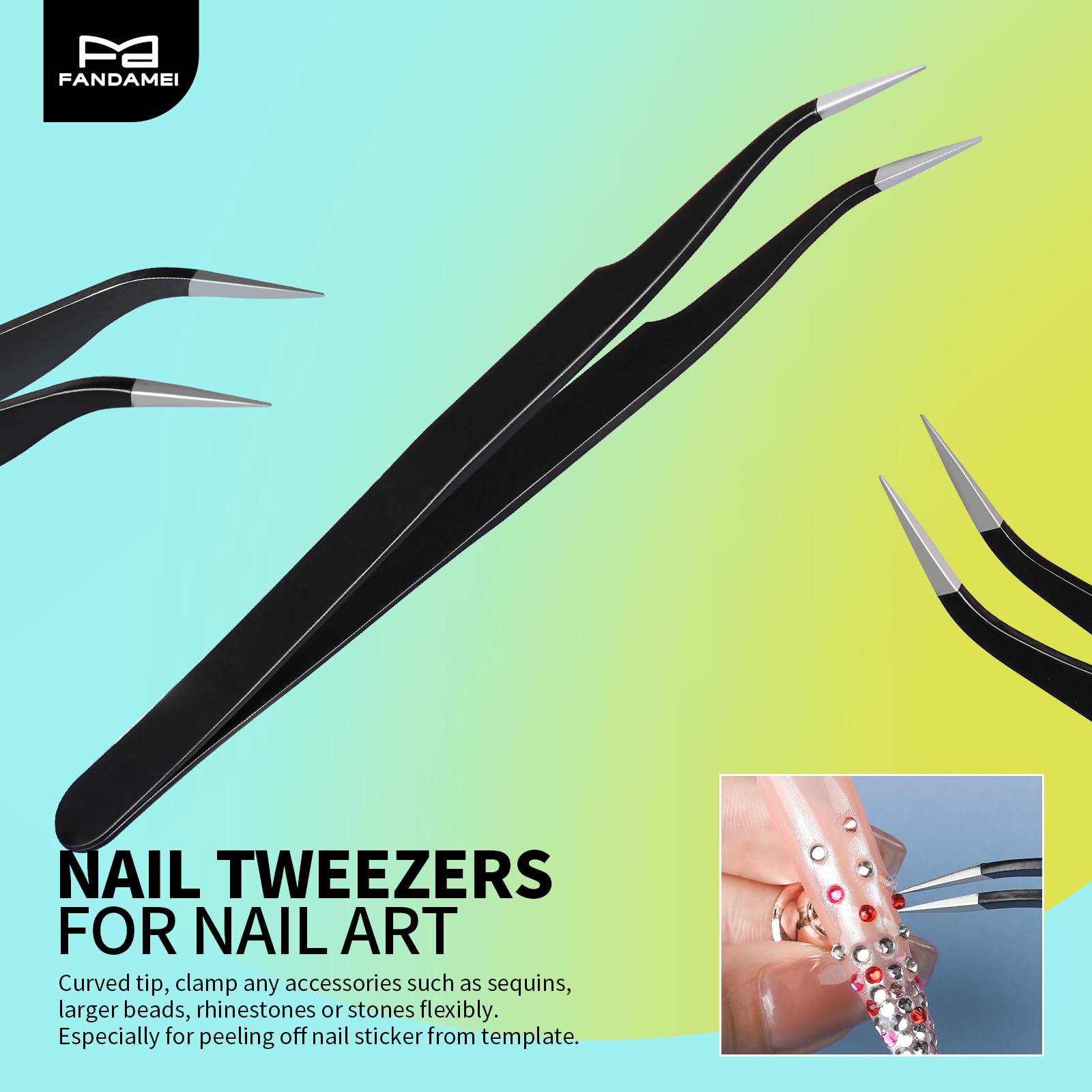 FANDAMEI Nail Art Tools, Nail Stuff, Nail Supplies, Nail Stand, Nail Brush | Nail Art Brushes, Nail Dotting Tool, Nail Stand For Press Ons, Nail Holder For Painting Nails, Nail Tools, Nail Design Tools