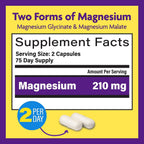 Buy now InnovixLabs Advanced Magnesium Capsules - 150 Ct, 210 mg - Chelated Glycinate and Malate - High Absorption, Promotes Relaxation, Bones, Muscle Health, Vegan Malate Sleep Supplement at indiglob india