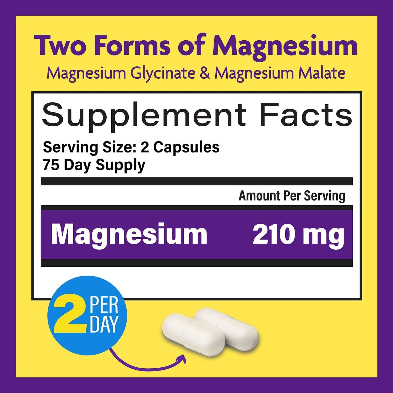 Buy now InnovixLabs Advanced Magnesium Capsules - 150 Ct, 210 mg - Chelated Glycinate and Malate - High Absorption, Promotes Relaxation, Bones, Muscle Health, Vegan Malate Sleep Supplement at indiglob india