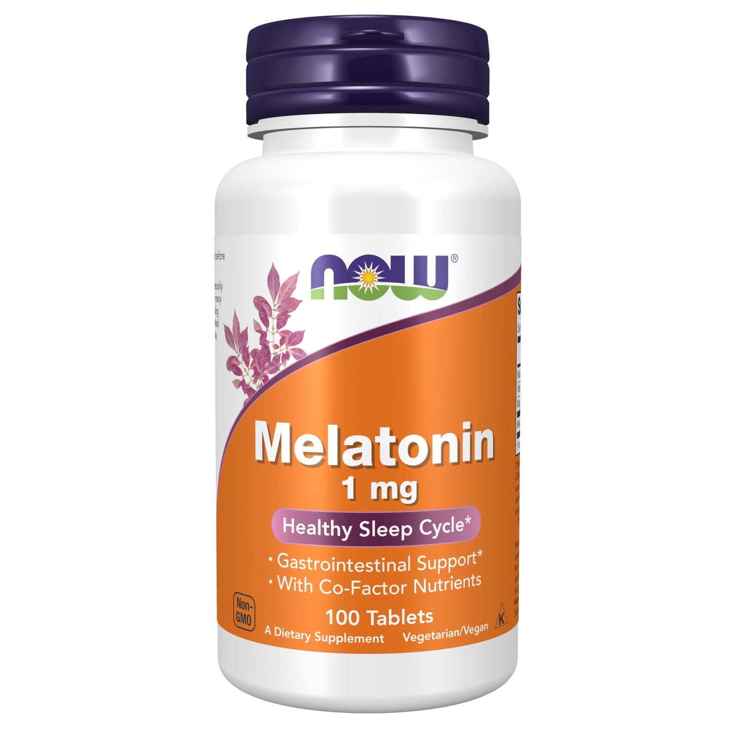 Buy now NOW Foods Supplements, Melatonin 1 mg, with Co-Factor Nutrients, Healthy Sleep Cycle*, 100 Tablets at indiglob india