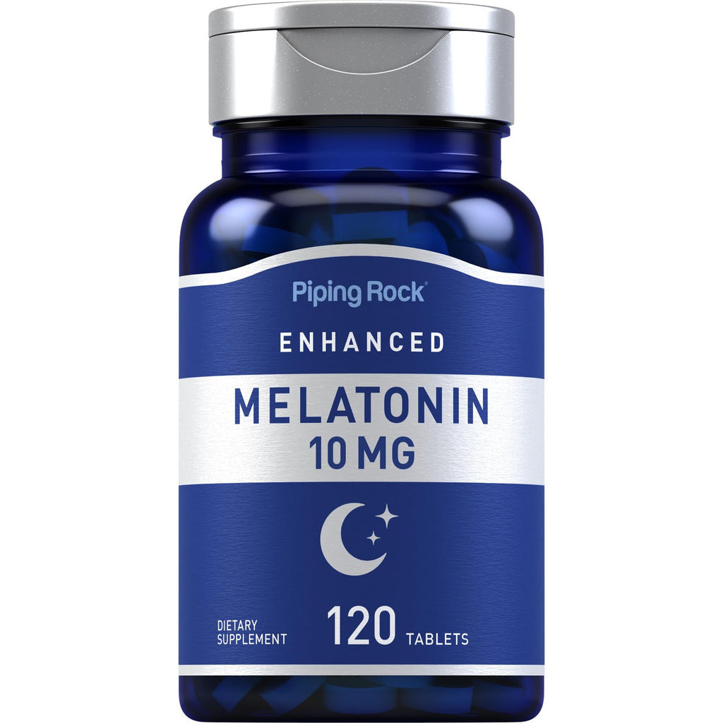 Piping Rock Melatonin 10mg | 120 Tablets | with L-Theanine