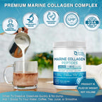 NATURE TARGET Marine Collagen Peptides Powder - Type I & III Collagen with Probiotics, Vitamin C & Hyaluronic Acid for Skin, Hair, Nails, Wild-Caught Fish & Grass-Fed Bovine, 35 Servings (Pack of 2)