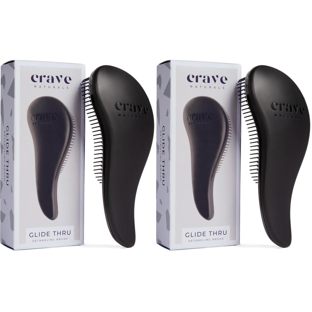 Buy now Crave Naturals Glide Thru Hair Brush - Detangler Brush for Curly, Straight, Wet or Dry Hair - Gentle Detangling Brushes for Adults, Kids, Toddlers - Hair Accessories for Women, 7.5x3" - Pink at indiglob india