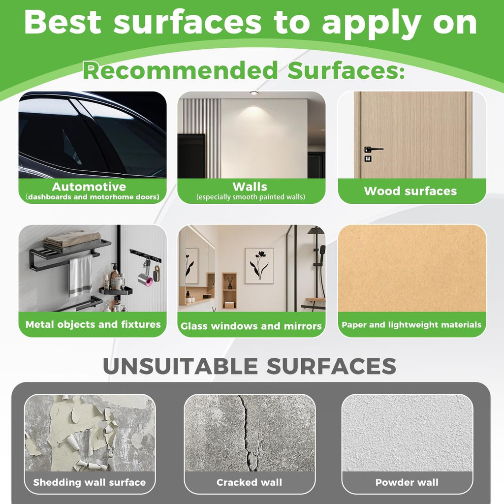 Double Sided Foam Tape Strong Pad Mounting,Black Self-Adhesive Tape Include Square Round and Rectangular(60Pcs)
