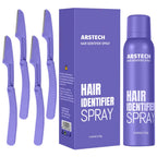 Hair Identifier Spray for Face Shaving Dermaplaning Tool Facial Razors | Skin Body Dermaplane Spray for Women with 4 Face Razor Face Shaver Facial Hair Removal Kit Dermaplane Razor for Women Face